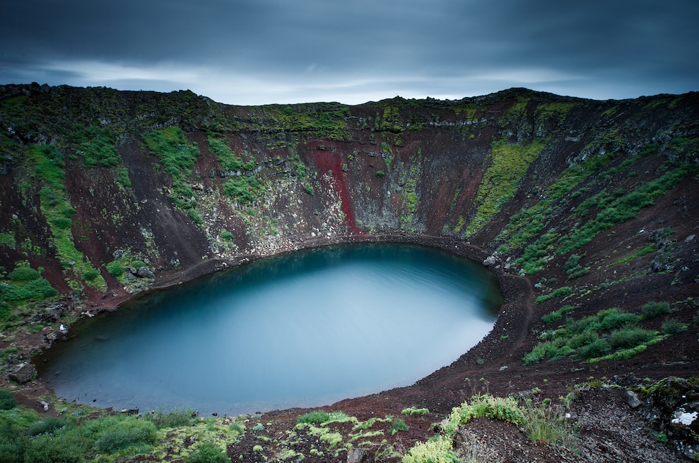 Kerið ist ein Kratersee in Island
