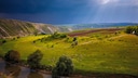 Eine Landschaft in der Republik Moldau