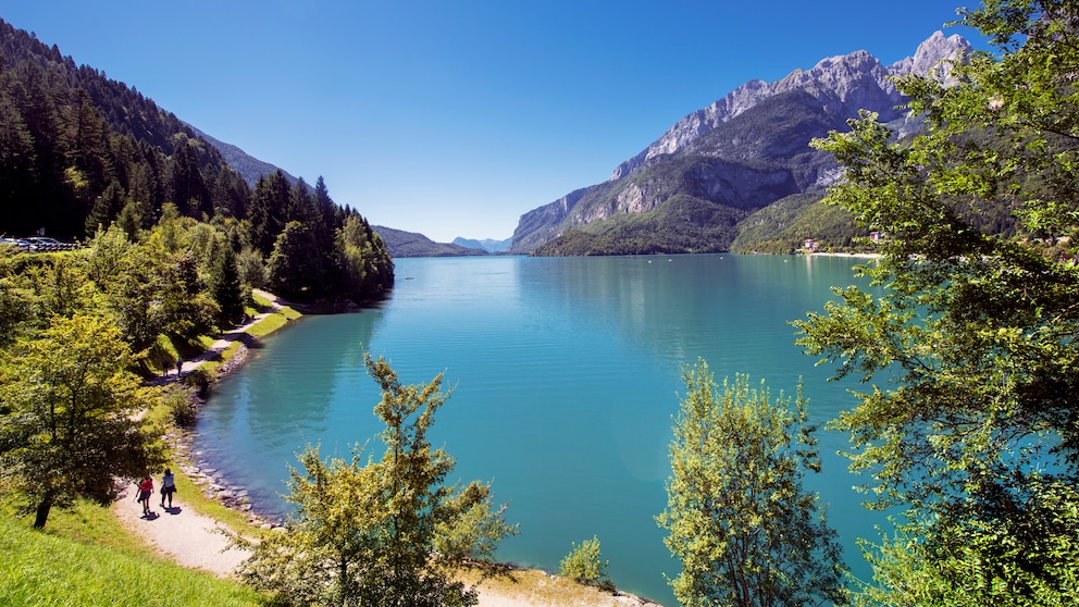 Molveno See in Trentino, Italien