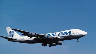 Eine Maschine der Pan Am beim Landeanflug