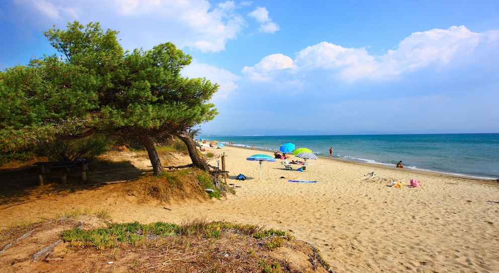 Der Strand Spiaggia della Sterpia liegt genau zwischen Follonica und Piombino und ist einer der schönsten Strände in der Toskana