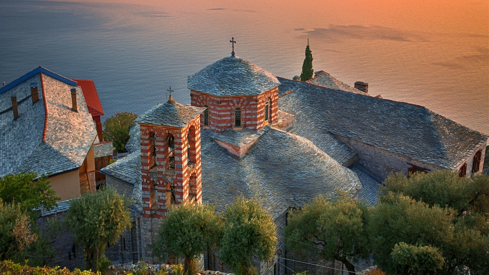 Im Osten Chalkidikis liegt die Mönchsrepublik Athos