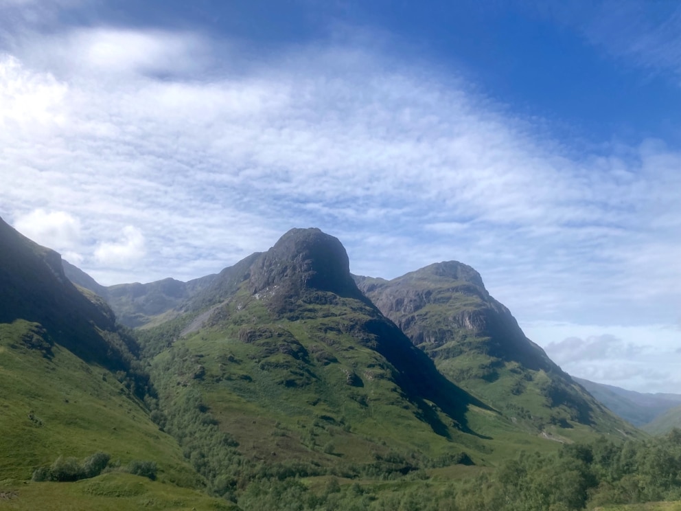 Die Three Sisters of Glen Coe in den schottischen Highlands