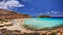 Der Rabbit Beach befindet sich auf der italienischen Insel Lampedusa vor Sizilien