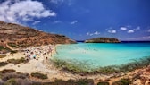 Der Rabbit Beach befindet sich auf der italienischen Insel Lampedusa vor Sizilien