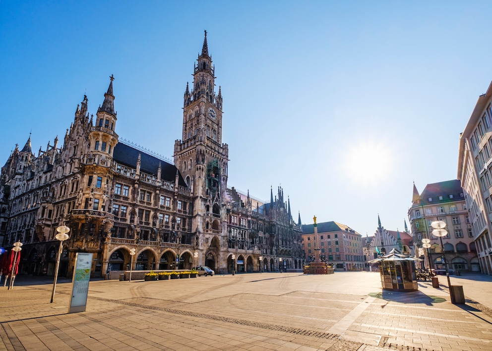 Marienplatz in München, Bayern, Deutschland