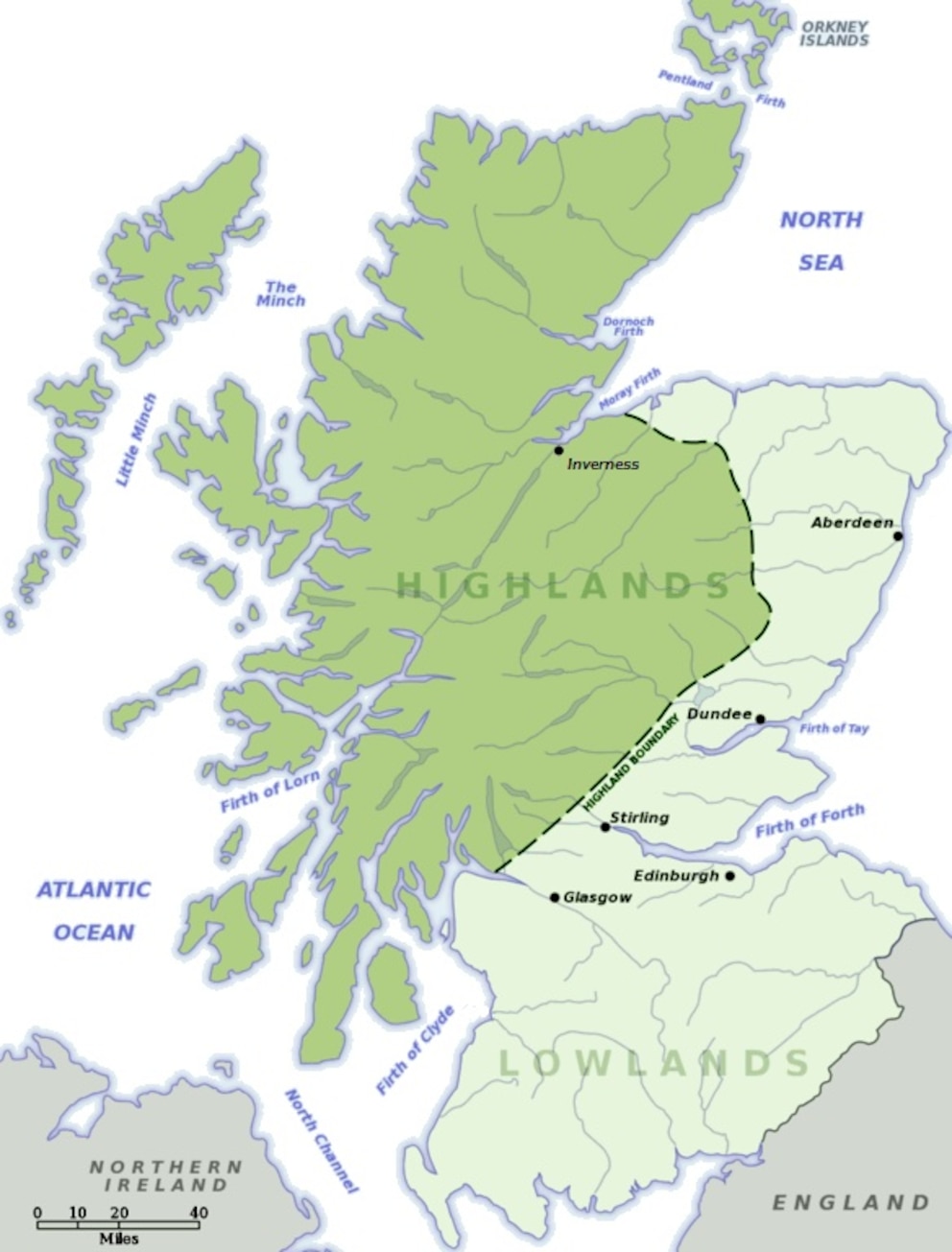 Schottland-Karte