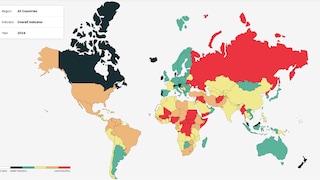 Karte Global Peace Index 2024