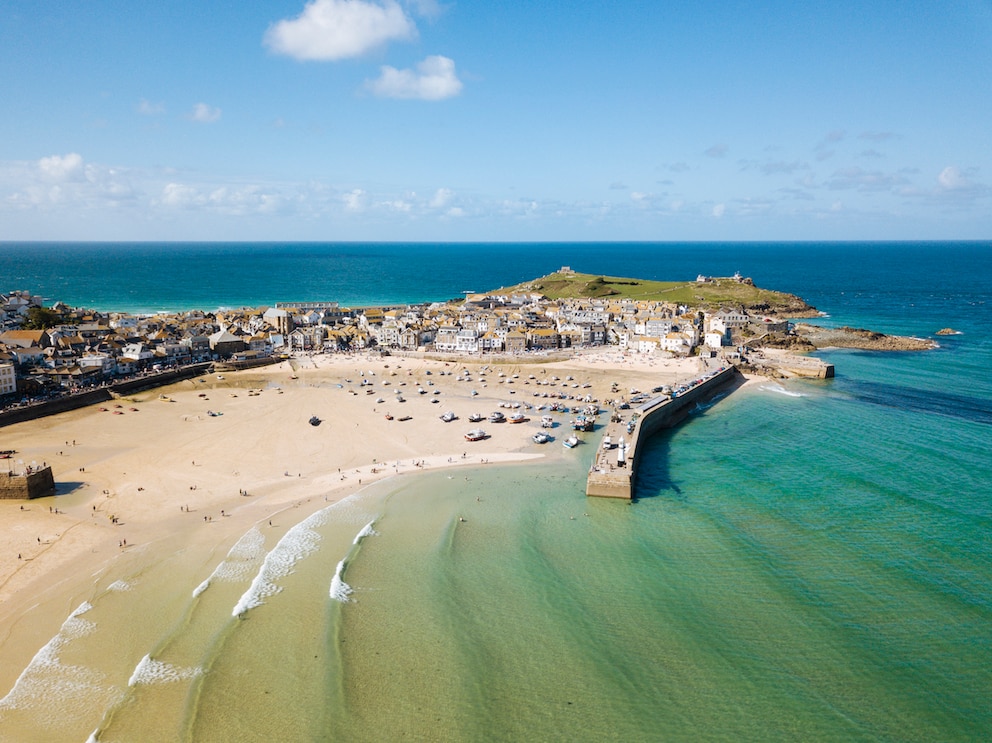 St. Ives gehört zu den eindrucksvollsten Badeörtchen in Cornwall