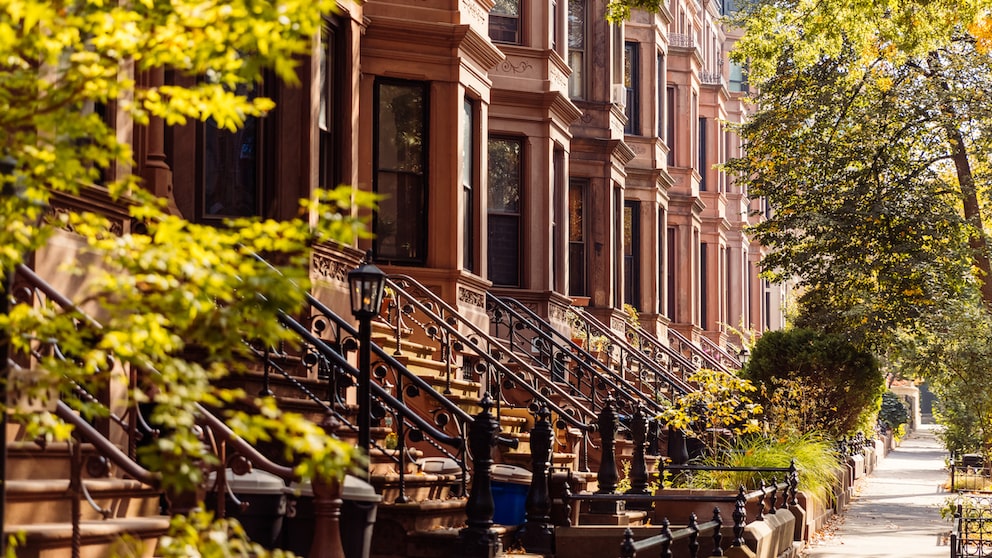 Brownstone Häuser in Brooklyn, New York: Erkennen Sie die „reichste“ Stadt der Welt?