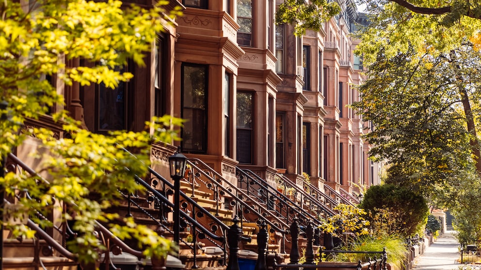 Brownstone Häuser in Brooklyn, New York: Erkennen Sie die „reichste“ Stadt der Welt?