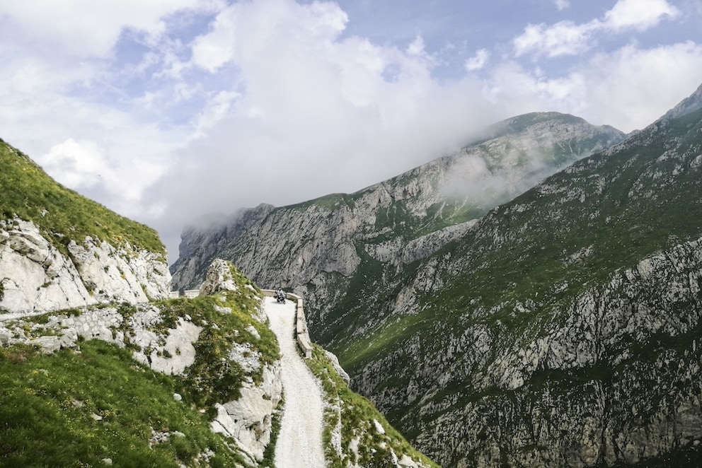 Spectacular views on the most dangerous road in the Alps