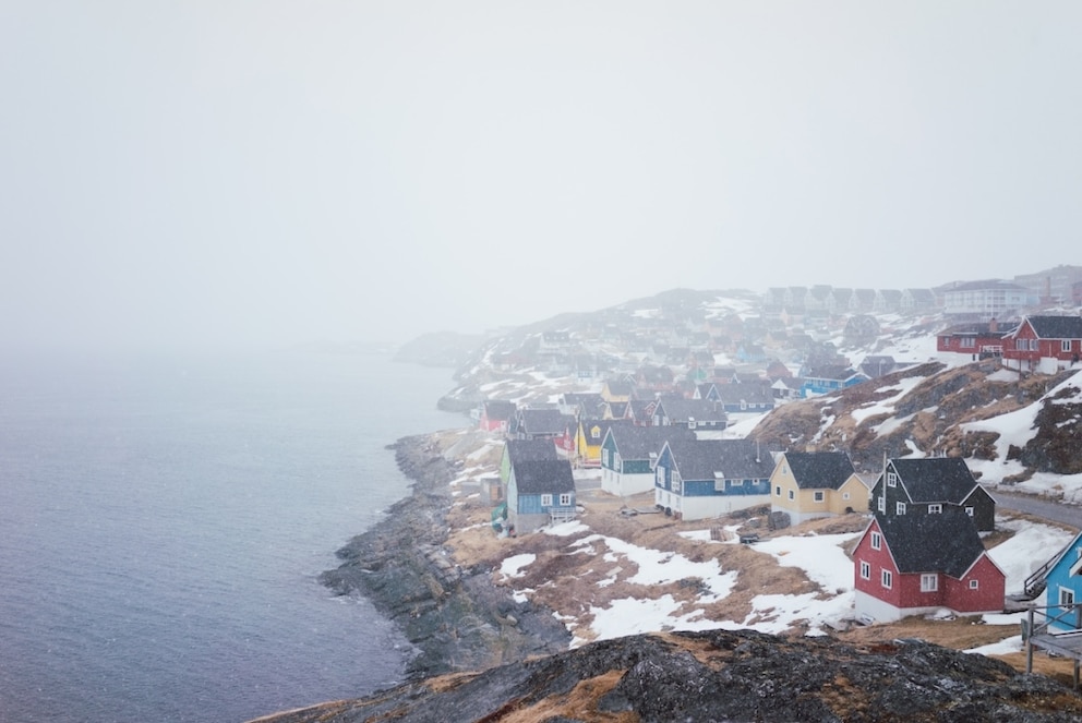 Nuuk in Grönland, wo der neue Flughafen eröffnet wird