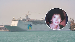 Micki Kanesaki starb auf dem Kreuzfahrtschiff „MS Island Escape“. Die Aufnahme des Schiffs stammt von 2006 – also genau aus jenem Jahr, in dem der Mord passierte. Fotos: Wikimedia Commons/Simon Hark / CC-BY-SA-4.0 / picture alliance / ZUMAPRESS.com | Paul Bersebach / Collage TRAVELBOOK