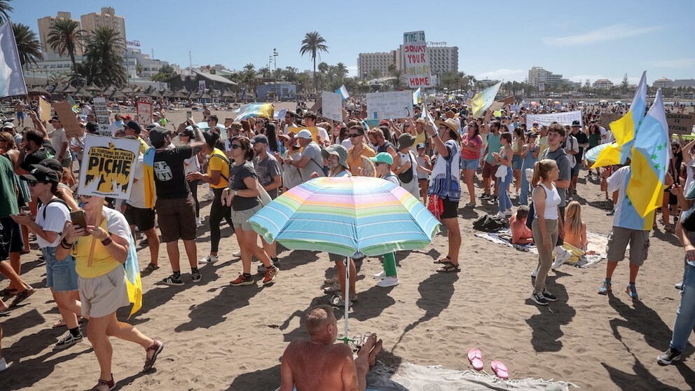 Demonstration gegen Overtourism auf den Kanaren