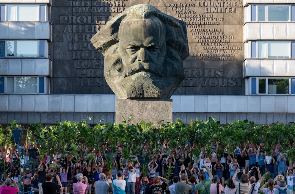 Karl-Marx-Büste in Chemnitz