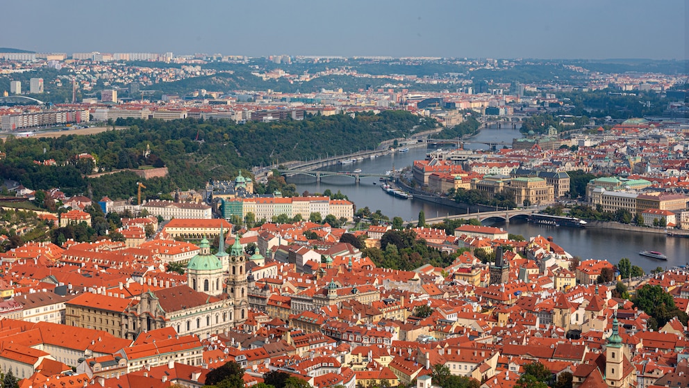 Den besten Eindruck aus der Luft macht Prag in der Tschechischen Republik und belegt somit den ersten Platz