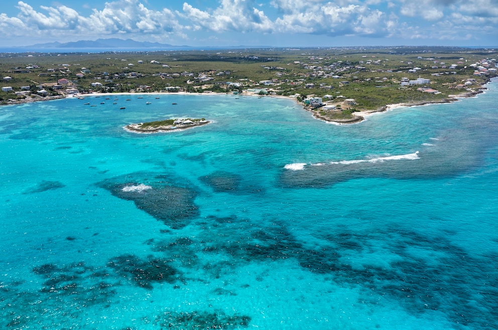 Scilly Cay ist eine kleine Privatinsel in der Bucht von Island Harbour