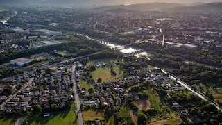 Blick über die Stadt Gorizia, die Nachbarstadt von Nova Gorica