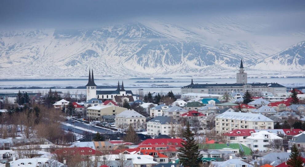 The houses of the Icelandic city of Reykjavik are known for their colorful roofs