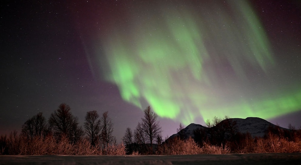 Die Nordlichter werden hier Aurora Borealis genannt und sind hier wegen der geringen Lichtverschmutzung besonders gut zu sehen