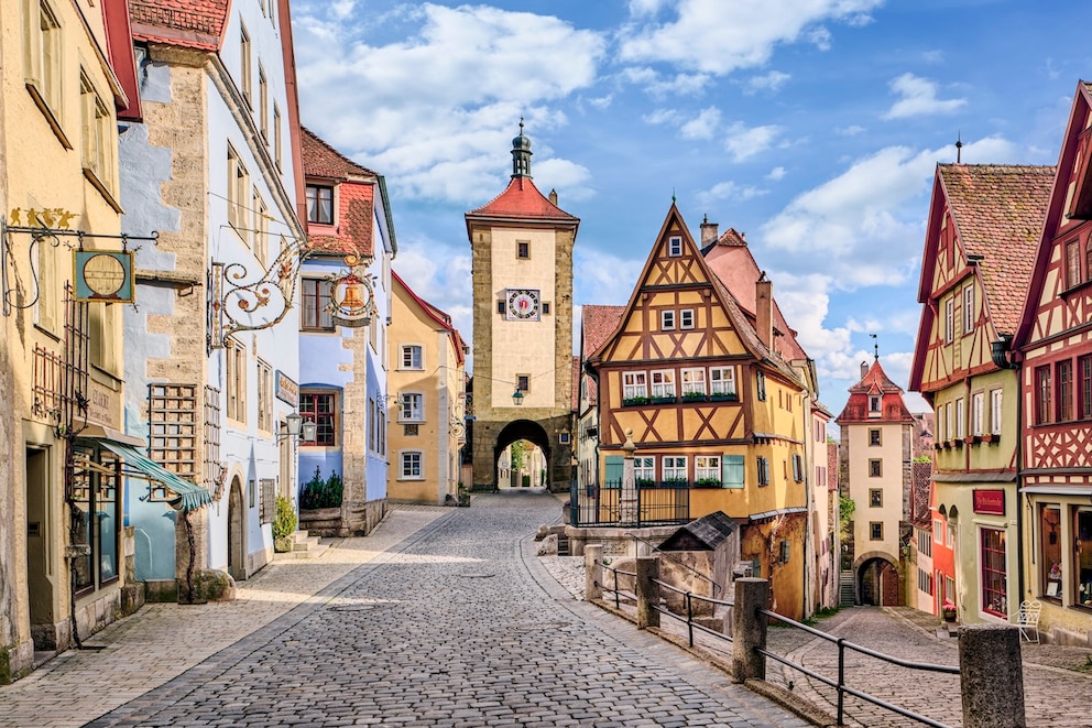 Die Altstadt von Rothenburg ob der Tauber gehört zu den Höhepunkten der Romantischen Straße