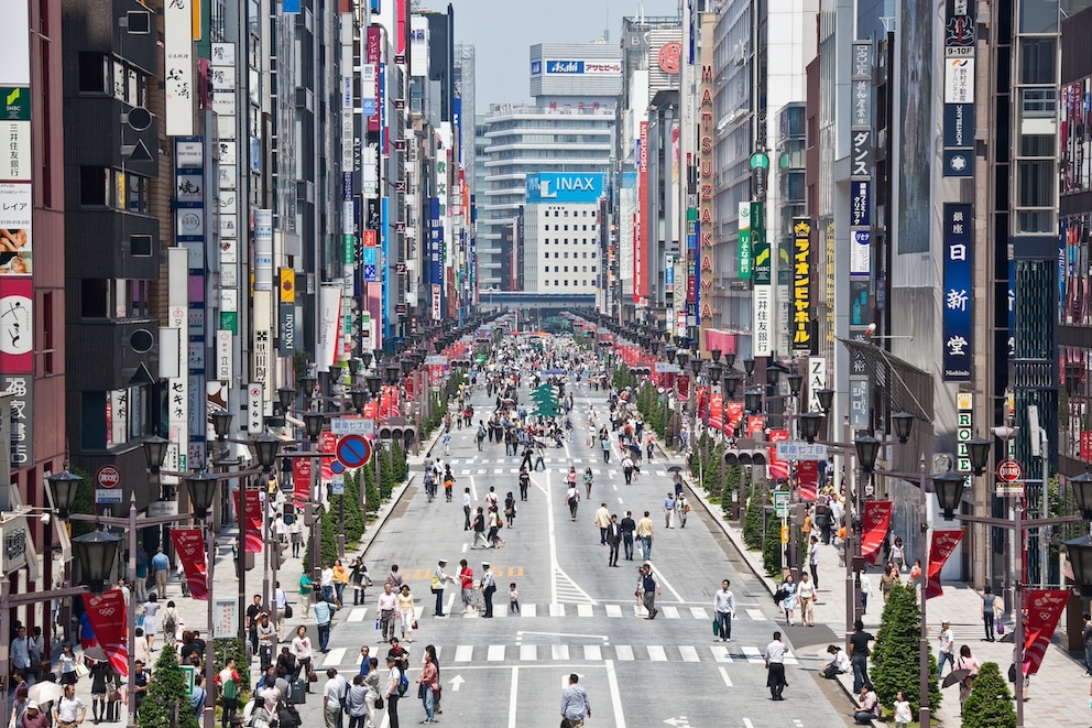 In Ginza lässt sich hervorragend einkaufen – vorausgesetzt, man bringt das nötige Kleingeld mit