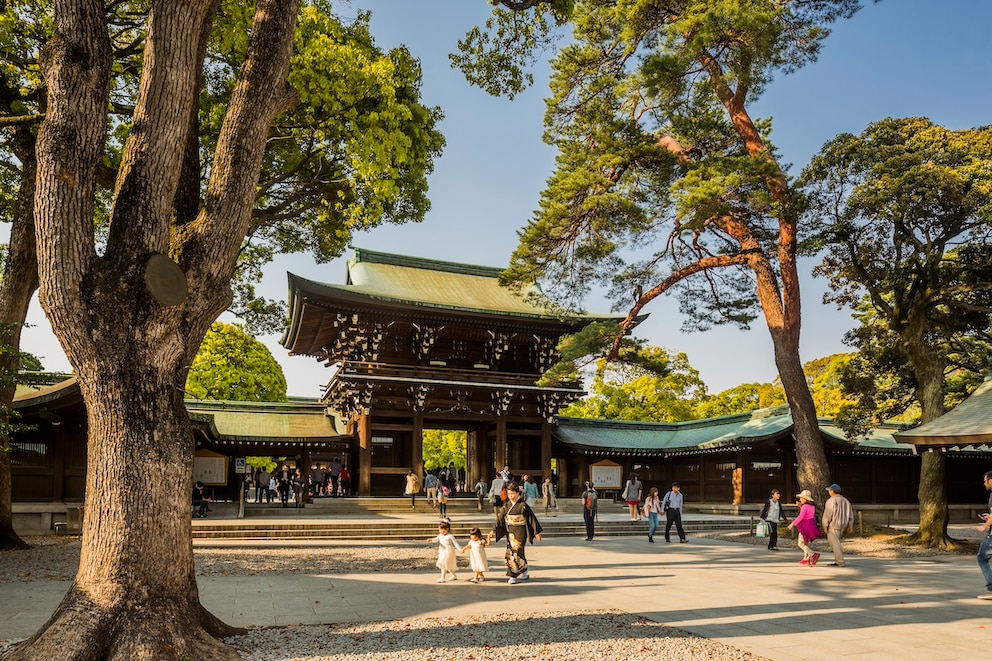 Der Meiji-Schrein bettet sich in einen malerischen Park ein