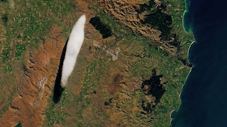 Wolke über Neuseeland, konkret: eine Lenticularis-Wolke