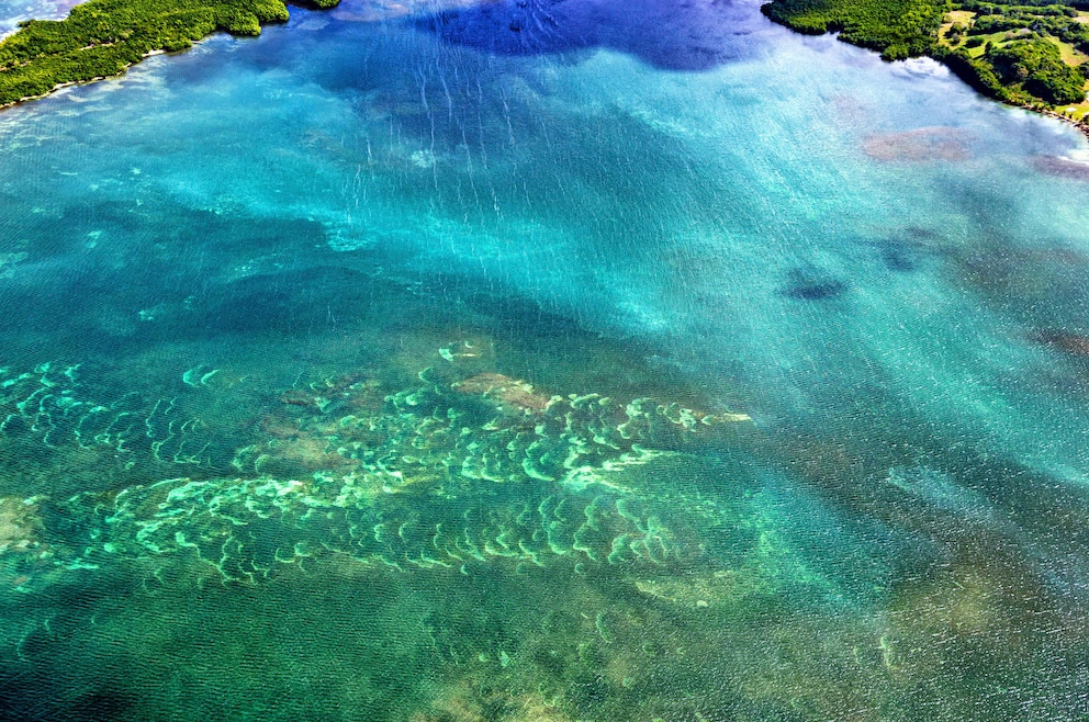 Grand Cul-de-sac marin, eine Lagune zwischen Basse-Terre und Grande-Terre im Norden von Guadeloupe