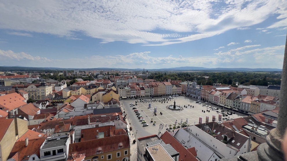 Blick über die Altstadt von Budweis