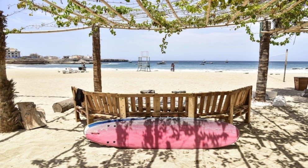 Praia do Tarrafal is located on Santiago and is one of the most beautiful beaches in Cape Verde
