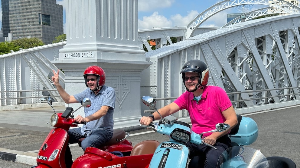 Singapur Oldtimer-Seitenwagen