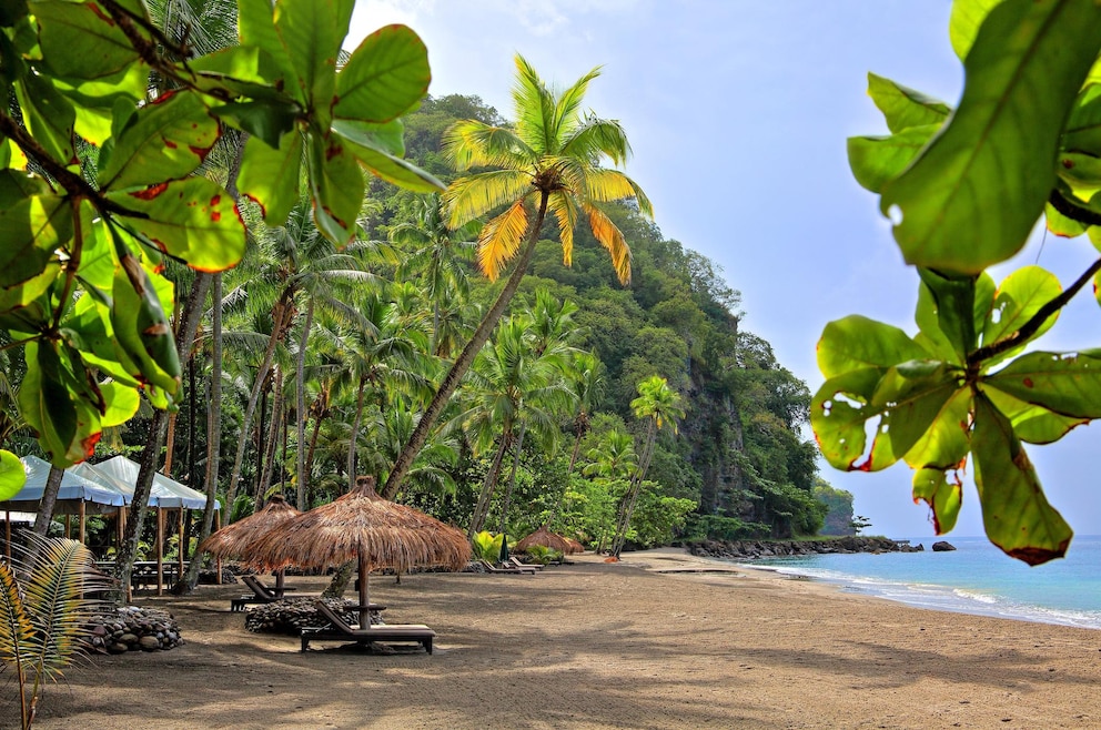 Anse Mamin Beach zwischen Canaries und Soufrière