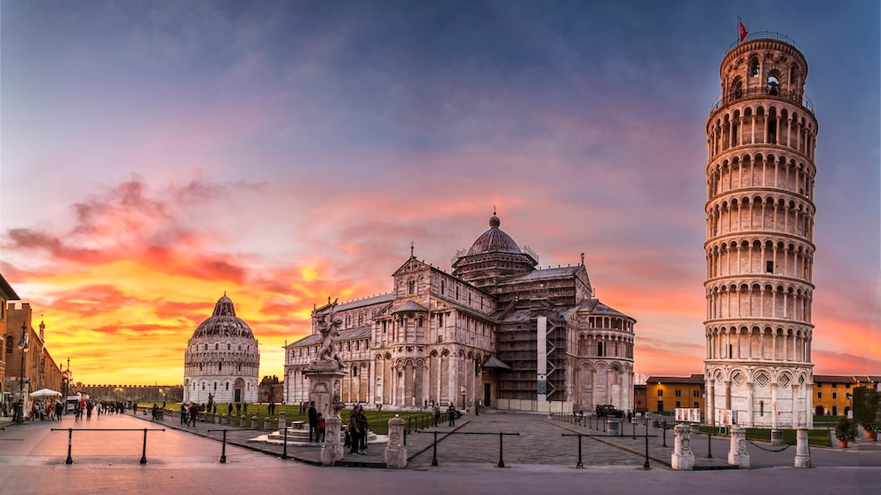 Die „rote Zone“ befindet sich etwa drei Kilometer entfernt vom schiefen Turm von Pisa