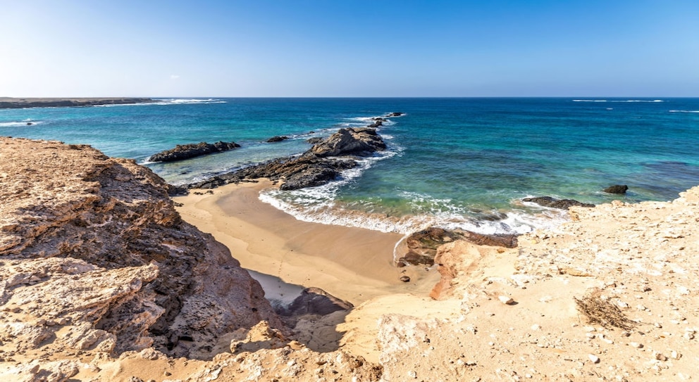 Der playa de los Ojos befindet sich ganz in der Nähe des westlichsten Punktes von Fuerteventura