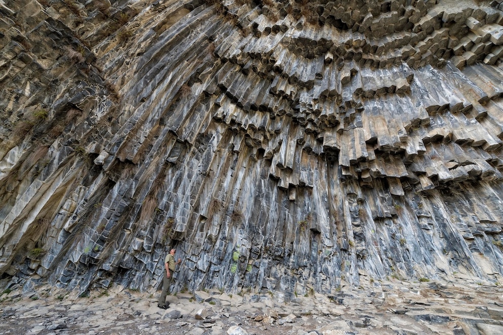 Symphonie der Steine, Basaltsäulen entlang der Garni-Schlucht, Kotajk, Armenien, Asien