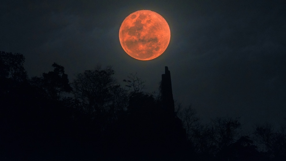 In der Nacht vom 13. auf den 14. März wird man in Deutschland einen Blutmond beobachten können