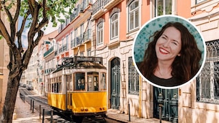 Historische Tram in Lissabon