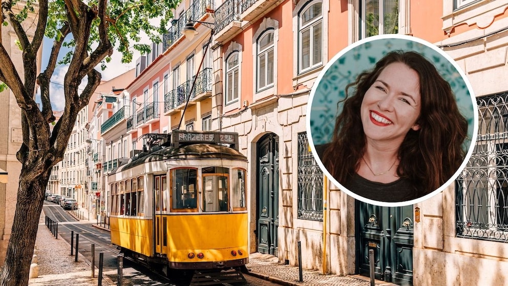 Historische Tram in Lissabon