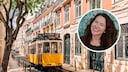 Historische Tram in Lissabon
