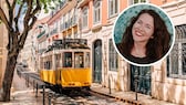 Historische Tram in Lissabon