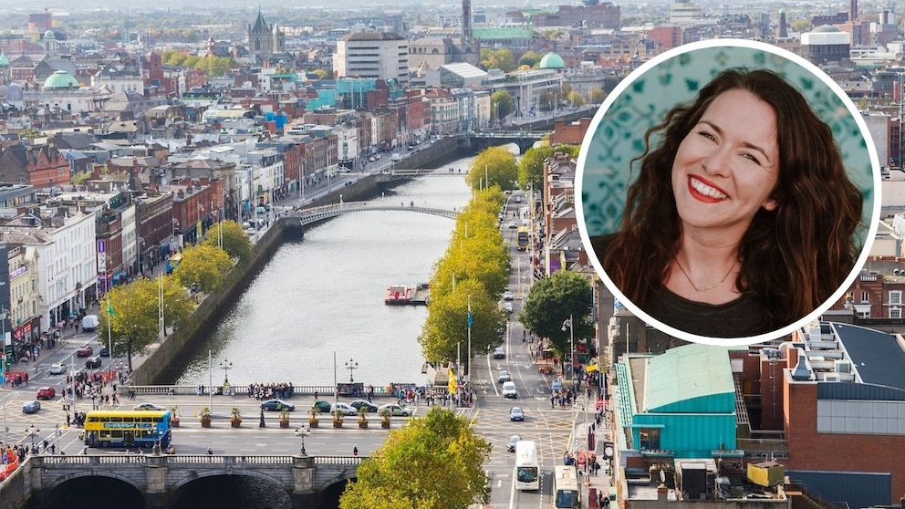 Irlands Hauptstadt Dublin und Anna Wengel (Chiodo)