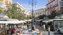 Die belebte Plaza de las Flores in der Altstadt von C&aacute;diz