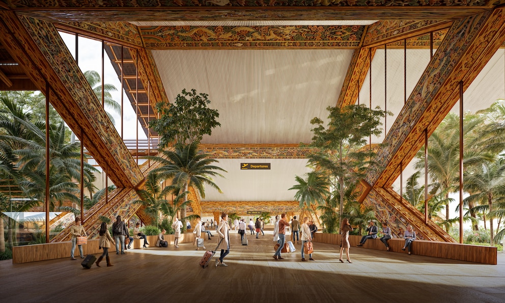 Entwurf des neuen Gelephu International Airports in Bhutan
