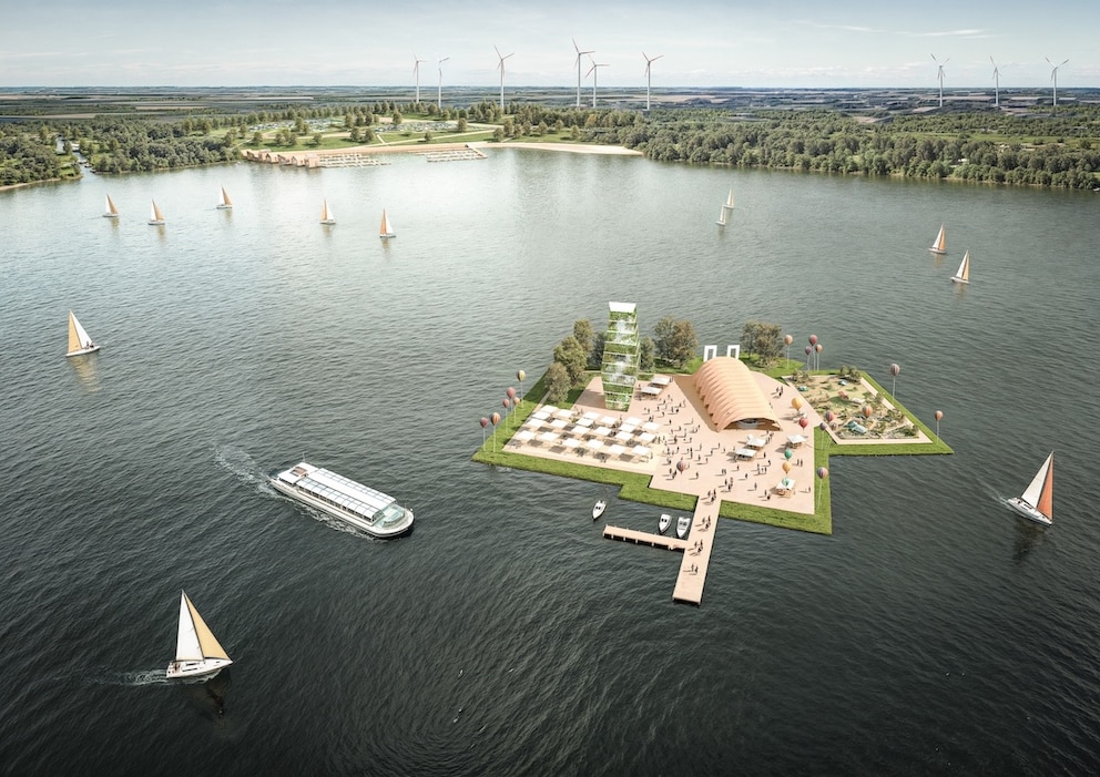 Rendering des geplanten Sees in Garzweiler