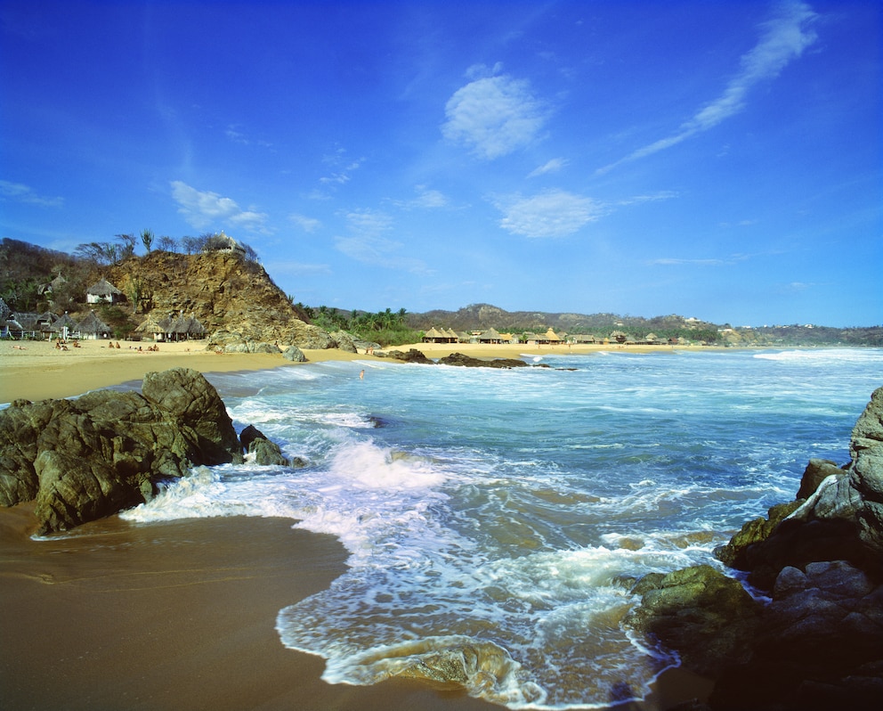 Der Zipolite Beach im mexikanischen Bundesstaat Oaxaca