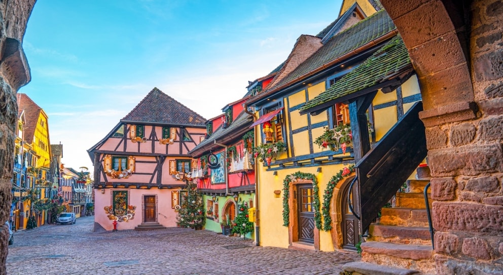 Christmas decorations are available year-round in Riquewihr