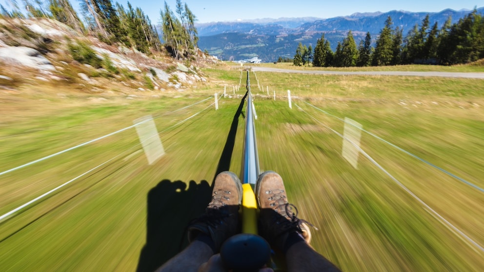 Wenn der Schlitten der Sommerrodelbahn den Hang hinabsaust, ist der Spaß vorprogrammiert