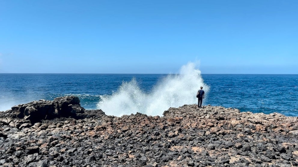 The wild surf on the coastal path of Punta de Teno is something else
